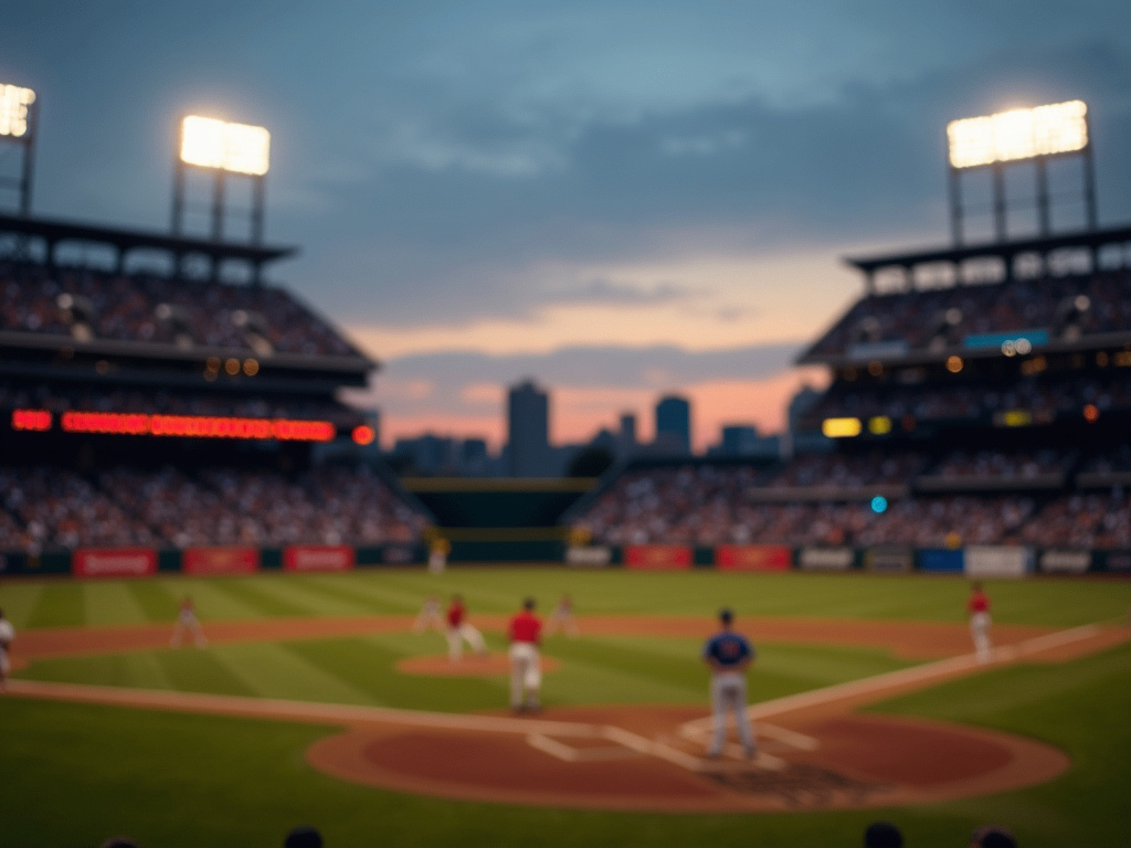 Evening baseball game — sports field solar lighting