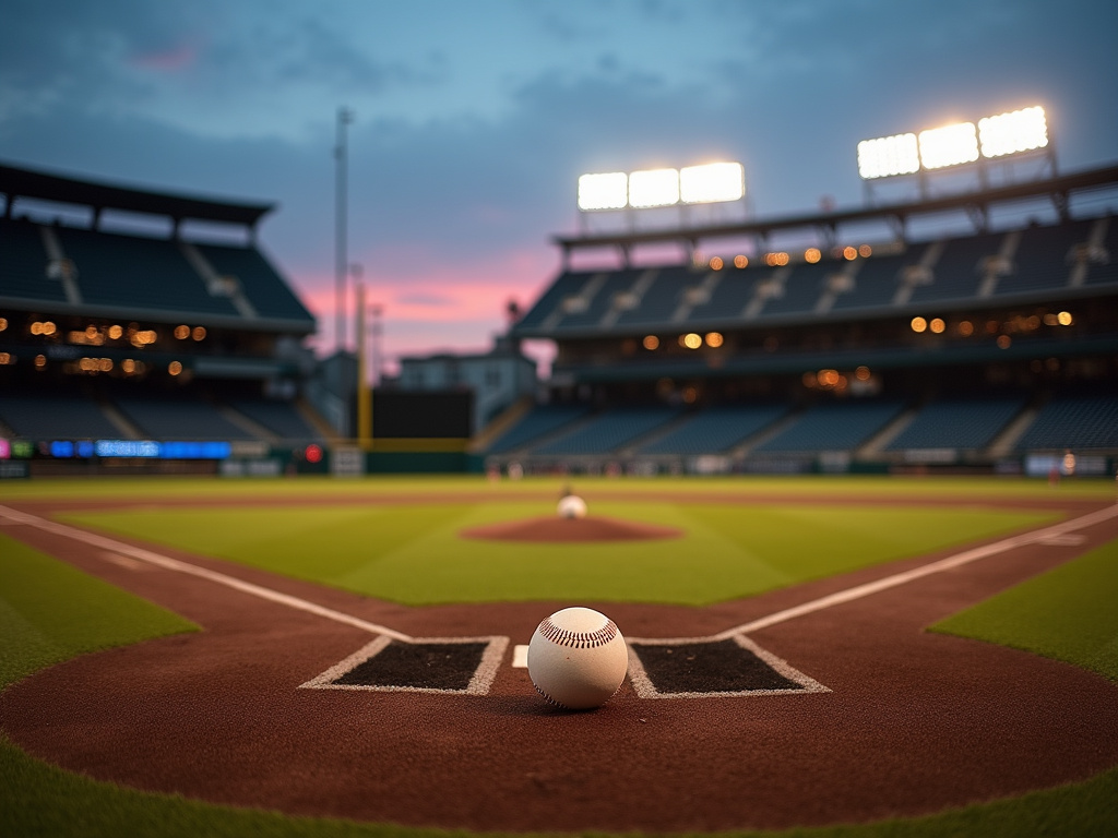Evening baseball game — sports field solar lighting