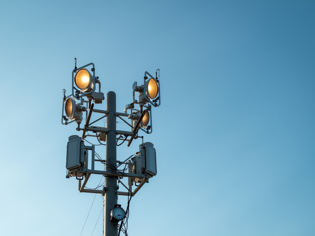 Floodlight tower — sports field solar lighting
