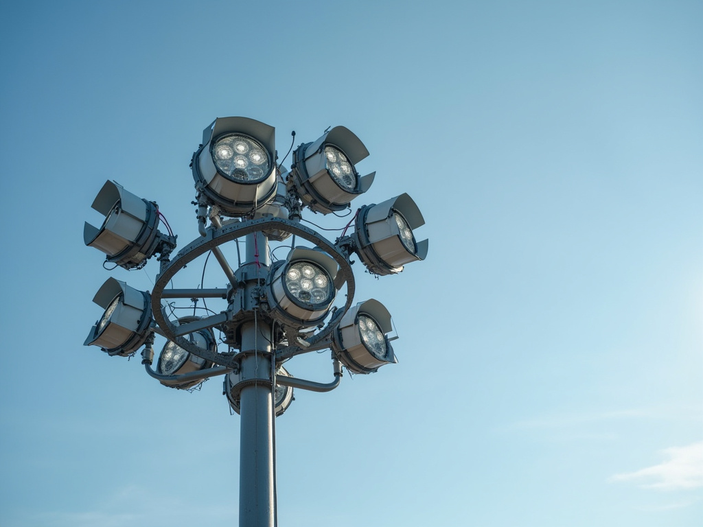 Floodlight tower — sports field solar lighting