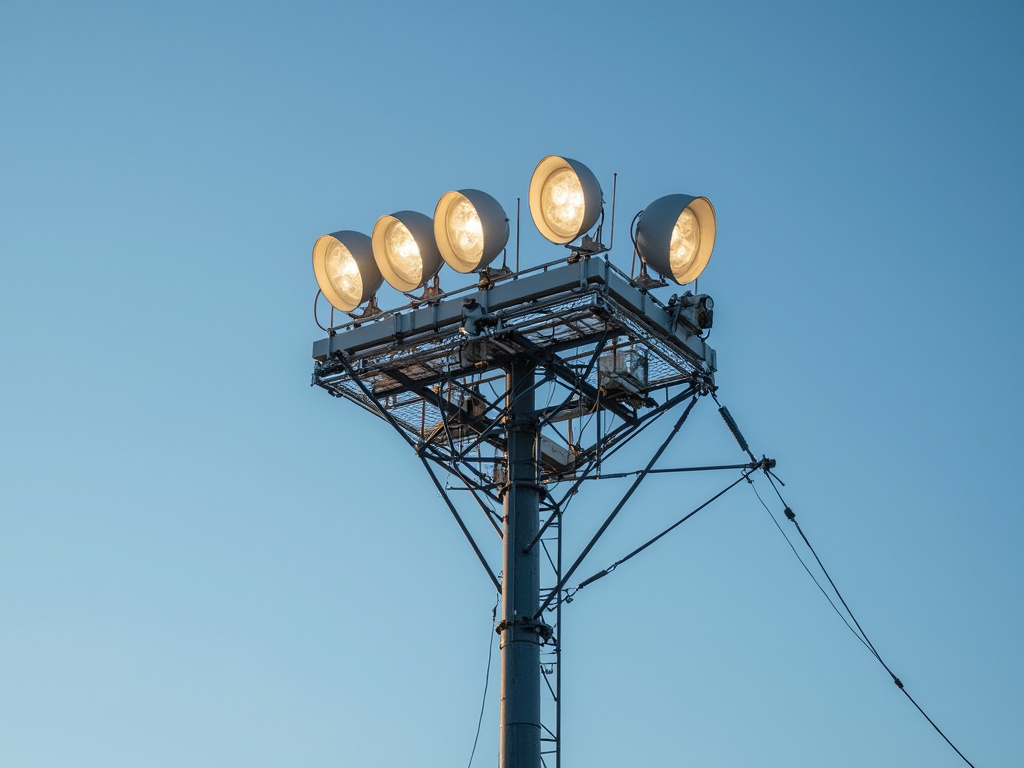 Floodlight tower — sports field solar lighting