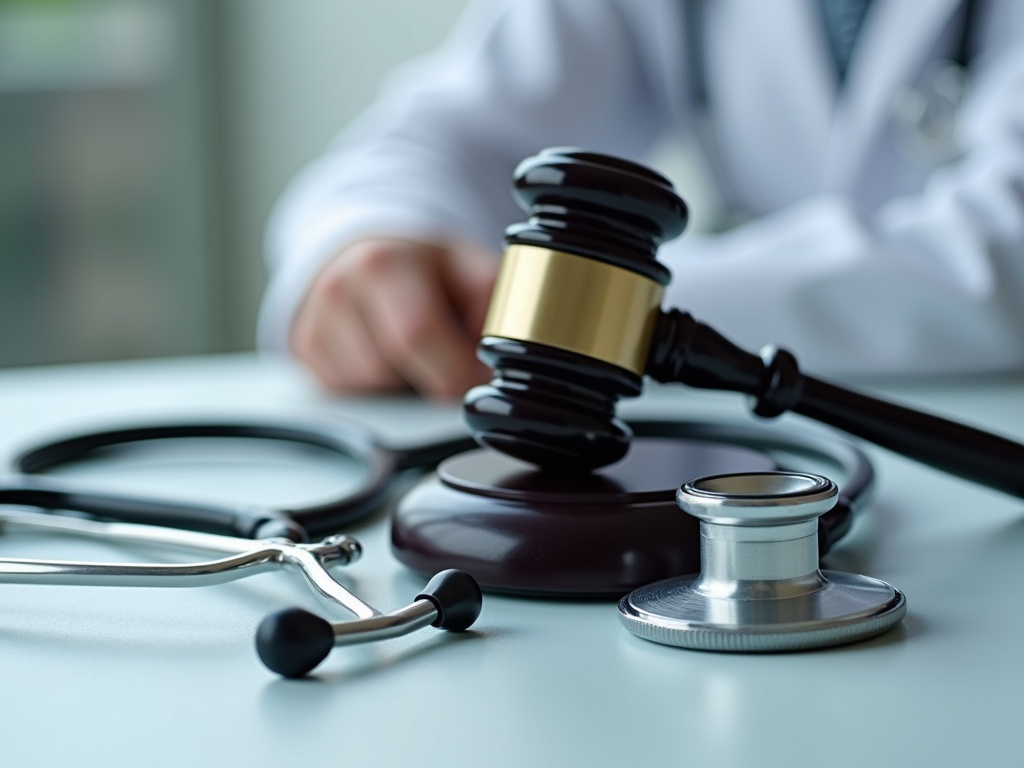 Gavel and stethoscope — serious injury lawyer phoenix
