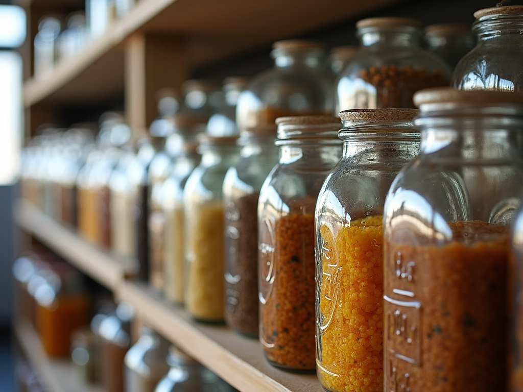 Glass jars display — cannabis dispensary near UMaine Orono