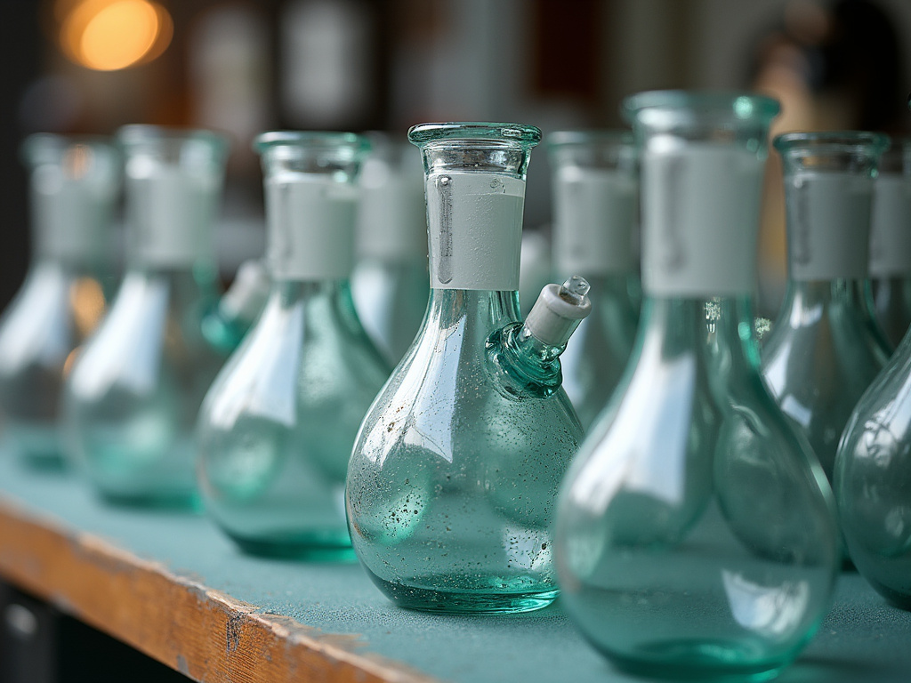 Glass pipes display — smoke shop accessories