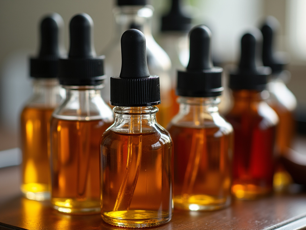 Glass tincture jars — cannabis tinctures