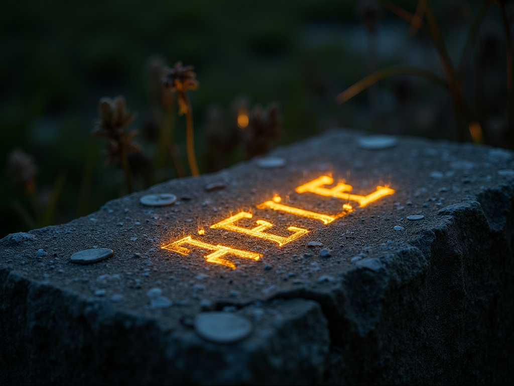 Illuminated stone marker — solar monument light