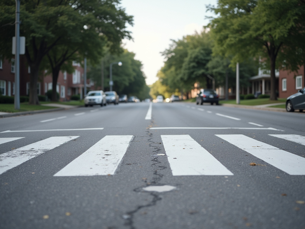 Intersection crosswalk — solar traffic light