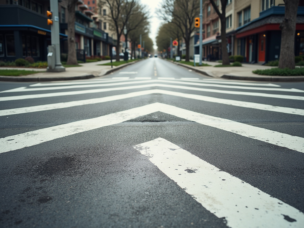 Intersection crosswalk — solar traffic light