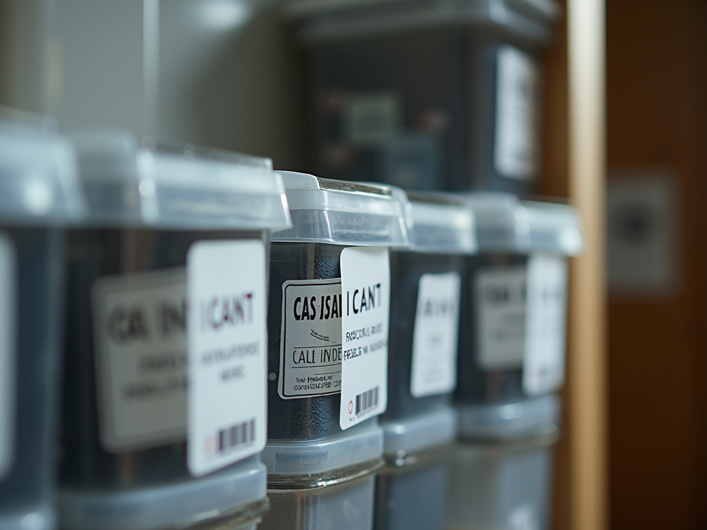 Labeled storage bins — home organization in Tucson