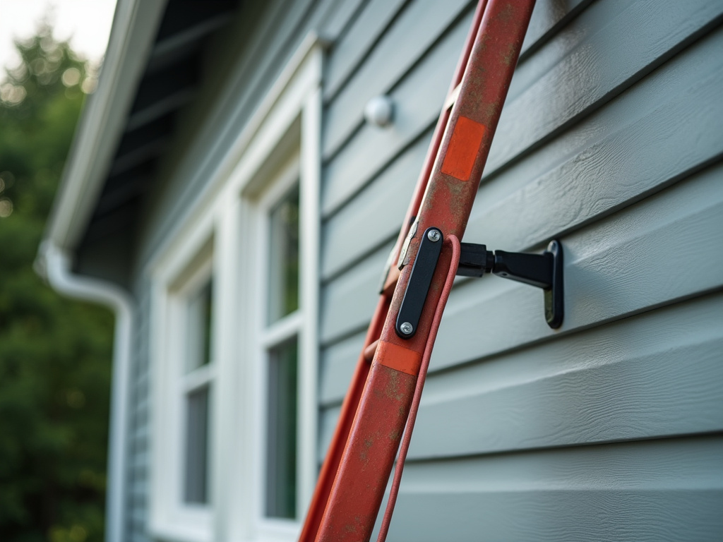 Ladder on house — roofing dacula ga