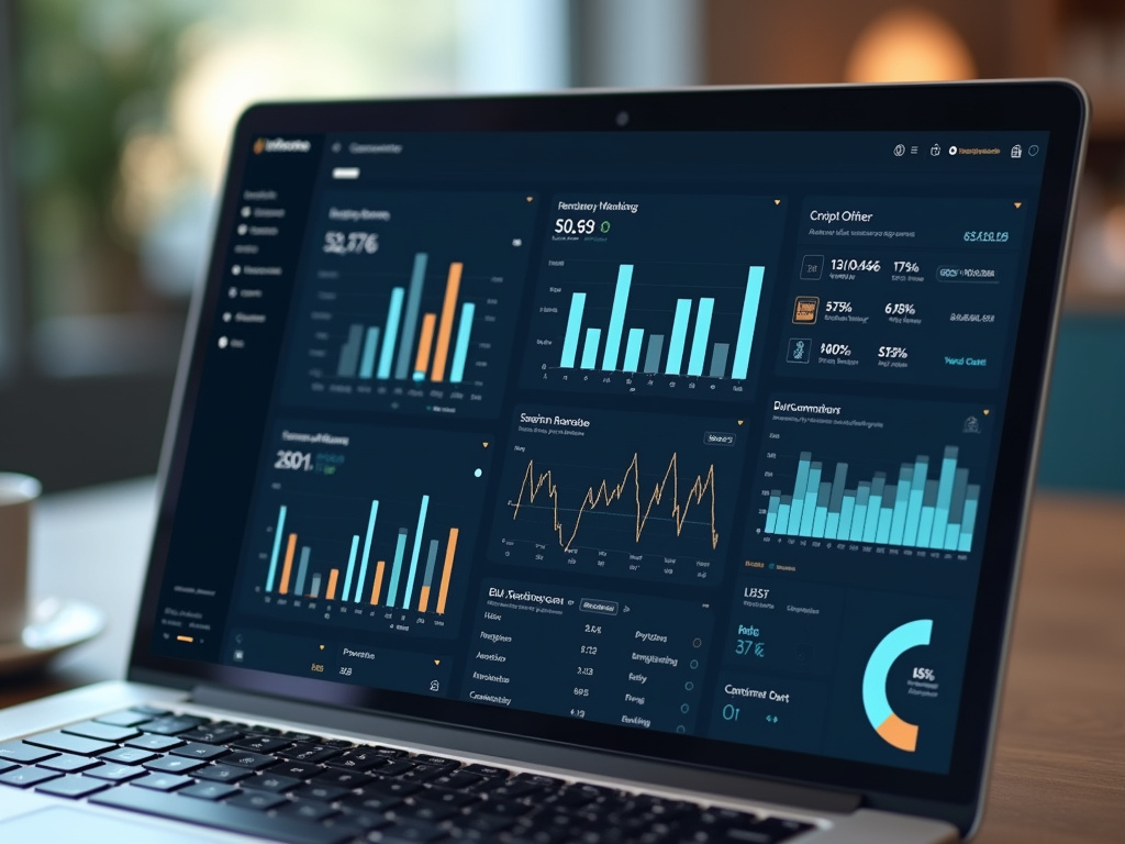 Laptop analytics dashboard — SEO agency Miami Beach