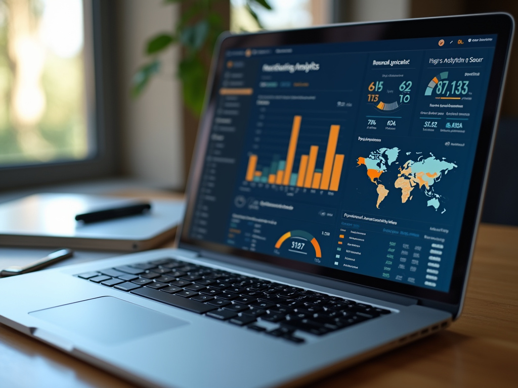 Laptop analytics dashboard — SEO agency Miami Beach