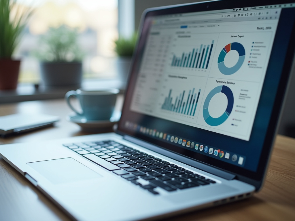 Laptop with charts — BlckPanda case studies