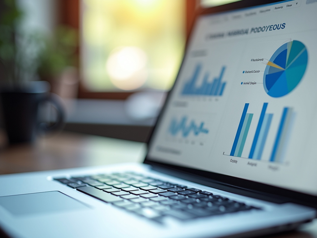 Laptop with charts — BlckPanda law firm marketing