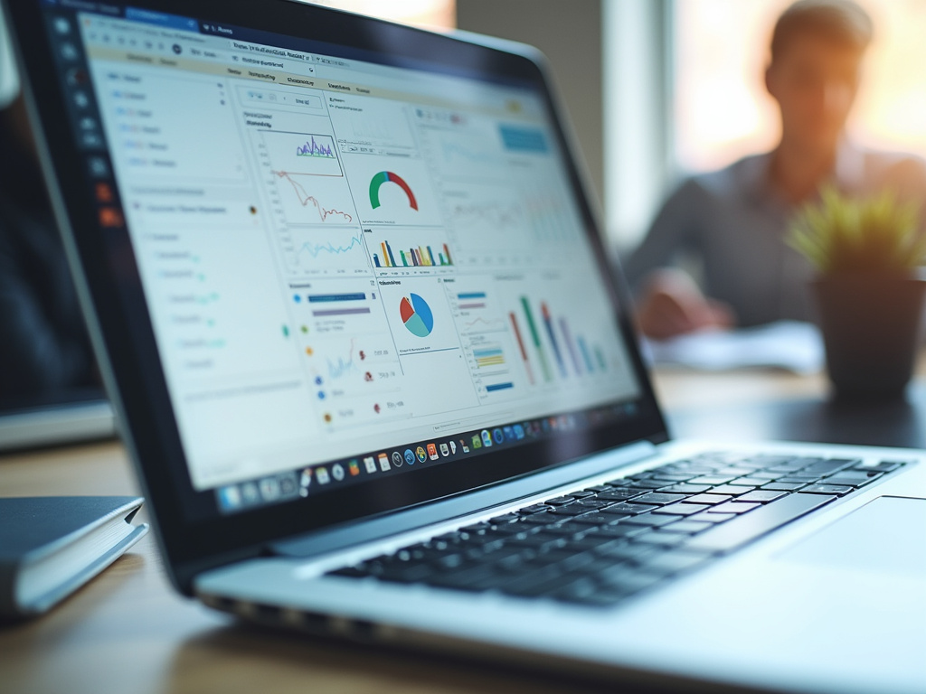 Laptop with charts — BlckPanda law firm marketing