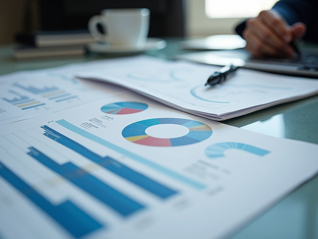 Laptop with charts — plumber SEO