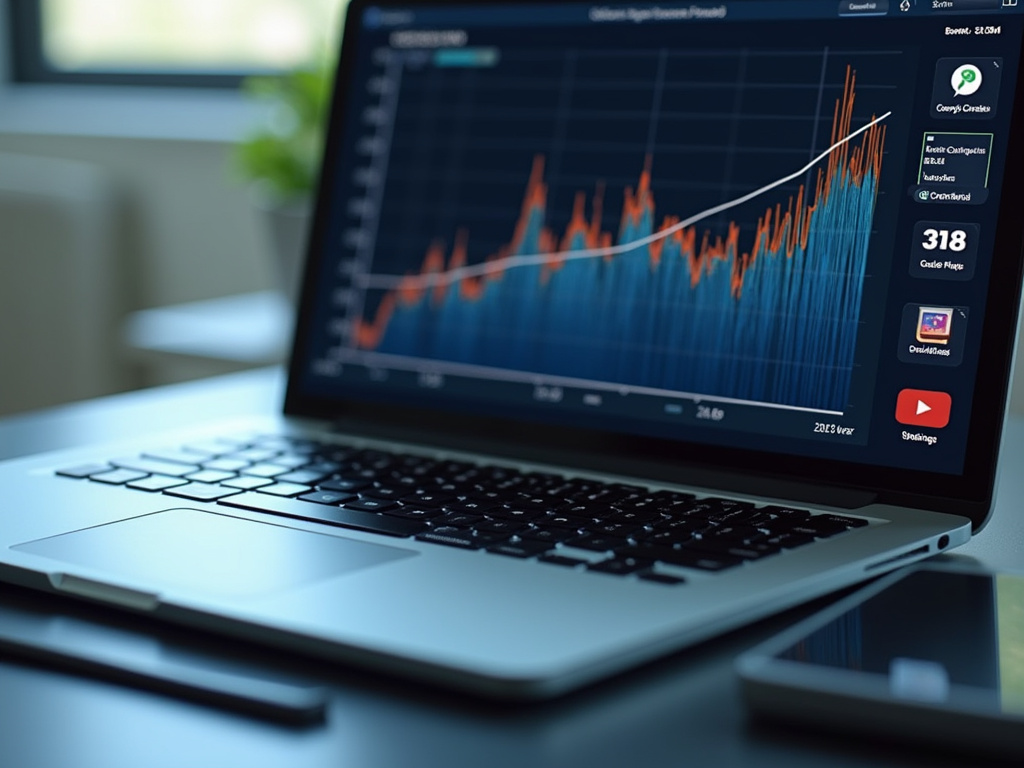 Laptop with graphs — BlckPanda paid media