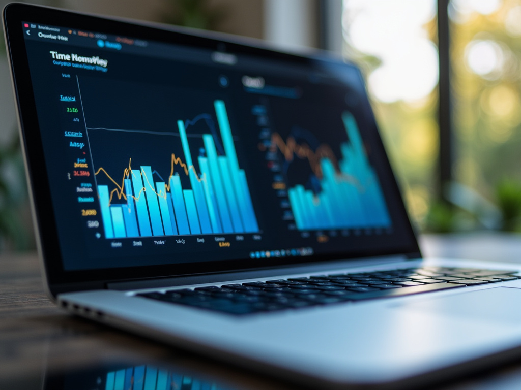 Laptop with graphs — BlckPanda paid media