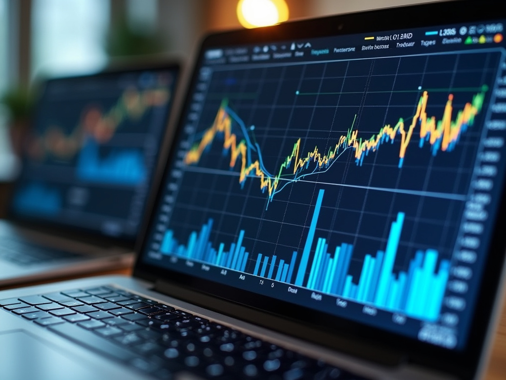 Laptop with graphs — BlckPanda paid media