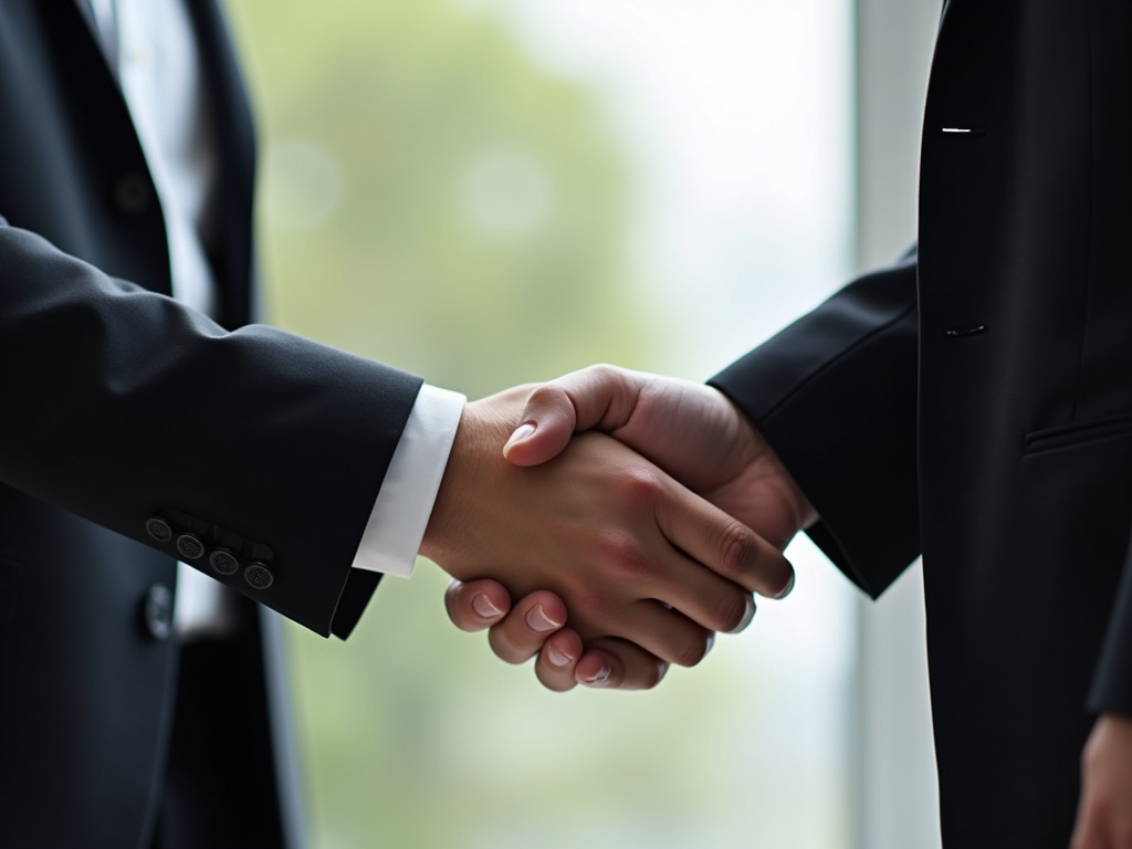 Lawyer shaking hands — car accident lawyer phoenix