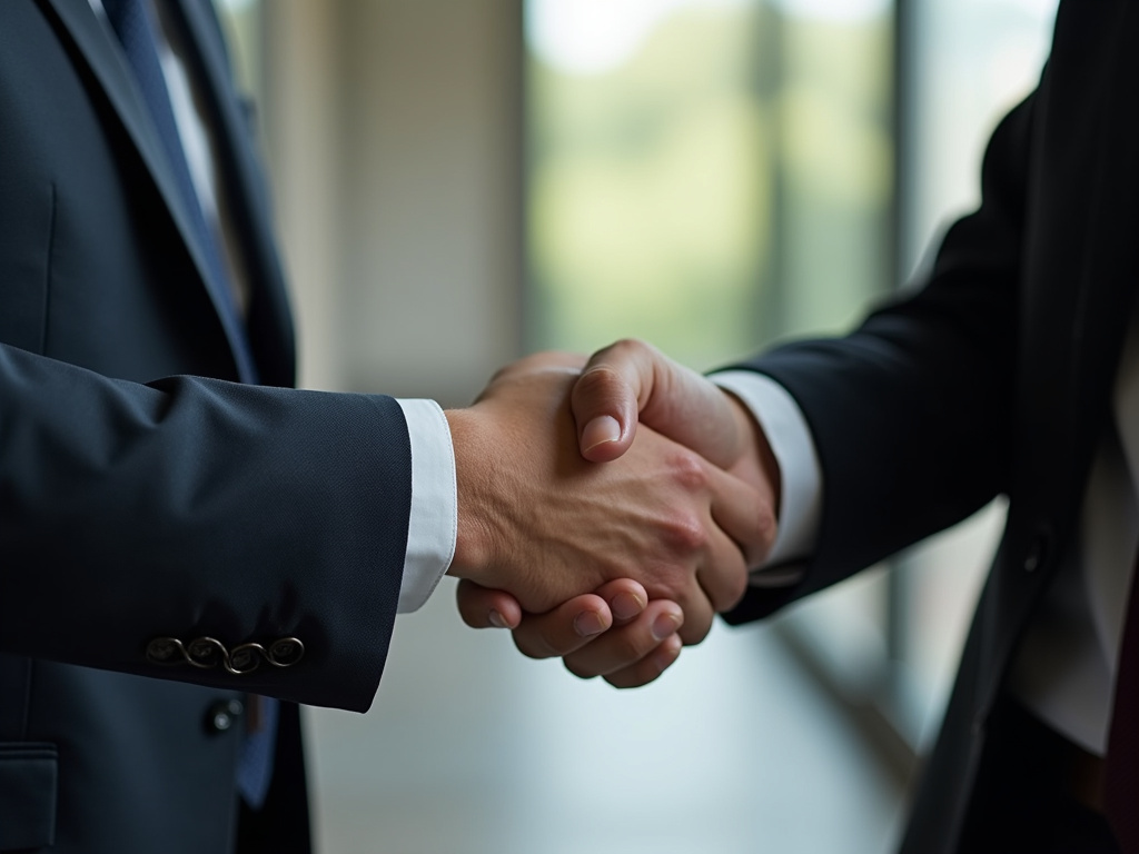 Lawyer shaking hands — car accident lawyer phoenix
