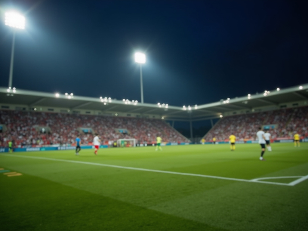 Night soccer match — sports field solar lighting