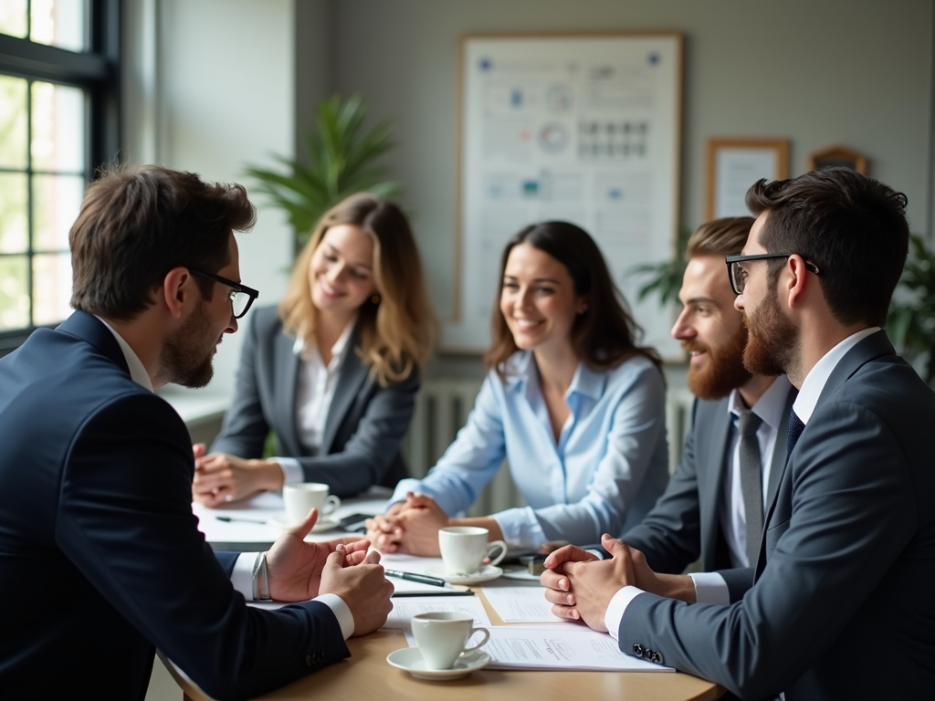 Office team meeting — SEO agency Jupiter FL