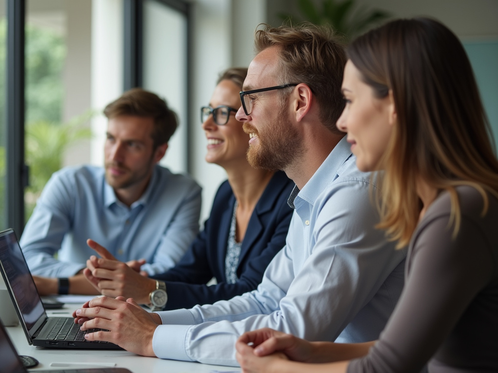 Office team meeting — SEO agency Jupiter FL