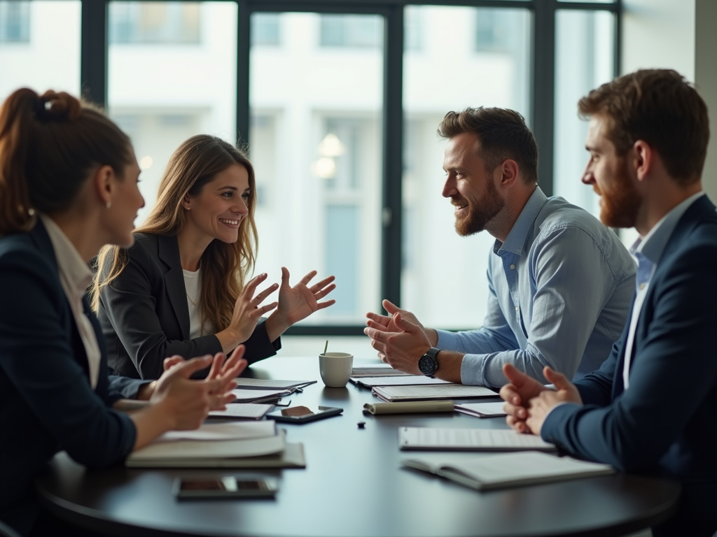 Office team meeting — SEO agency Plantation FL