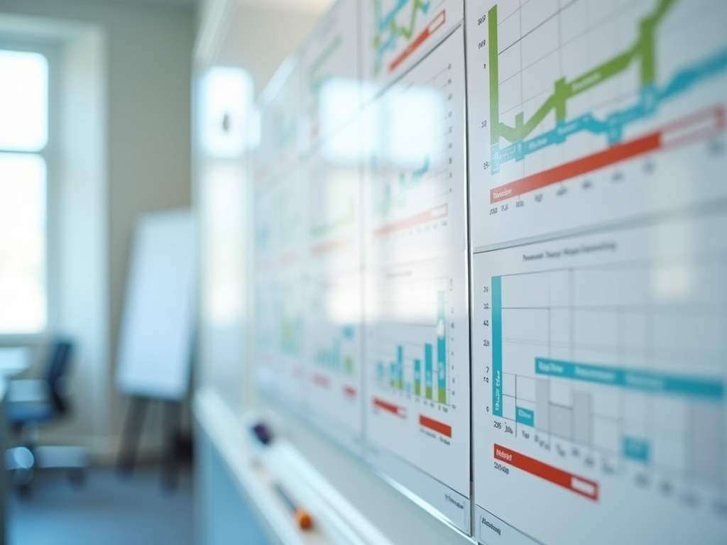 Office whiteboard charts — BlckPanda paid media