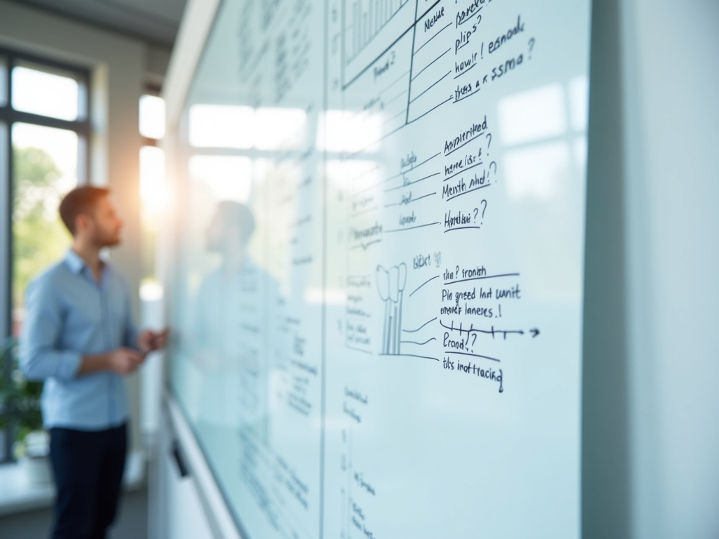 Office whiteboard charts — BlckPanda paid media