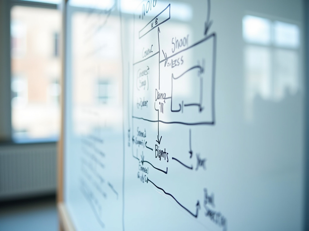 Office whiteboard charts — SEO agency Hialeah