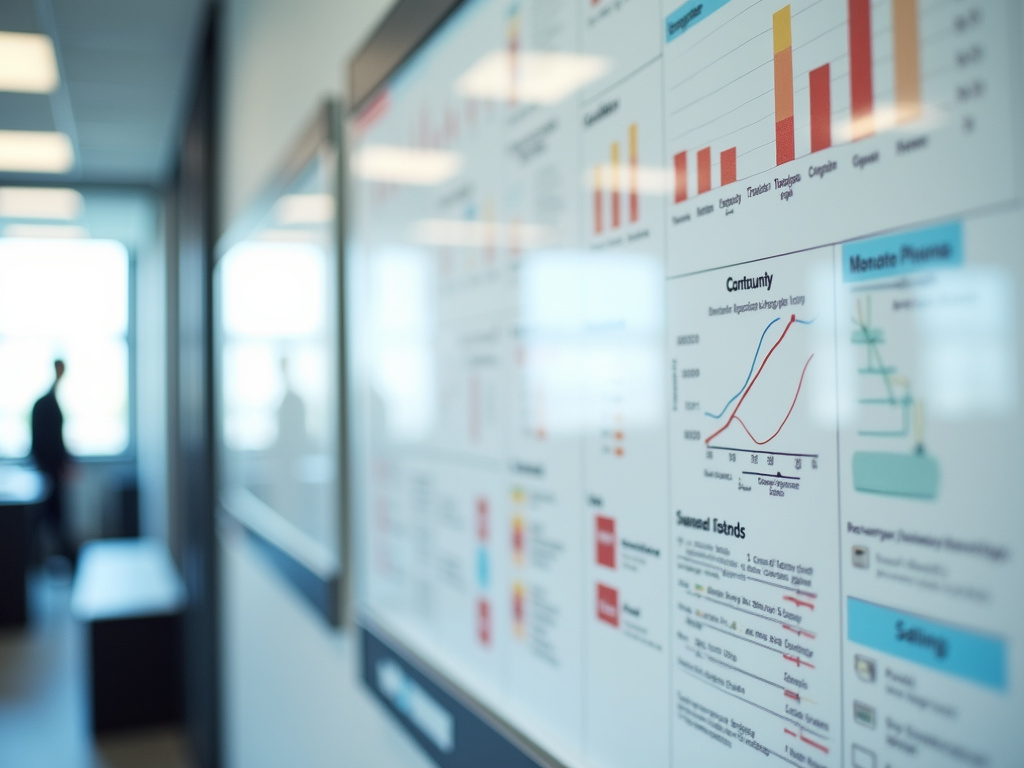 Office whiteboard charts — SEO agency Hialeah