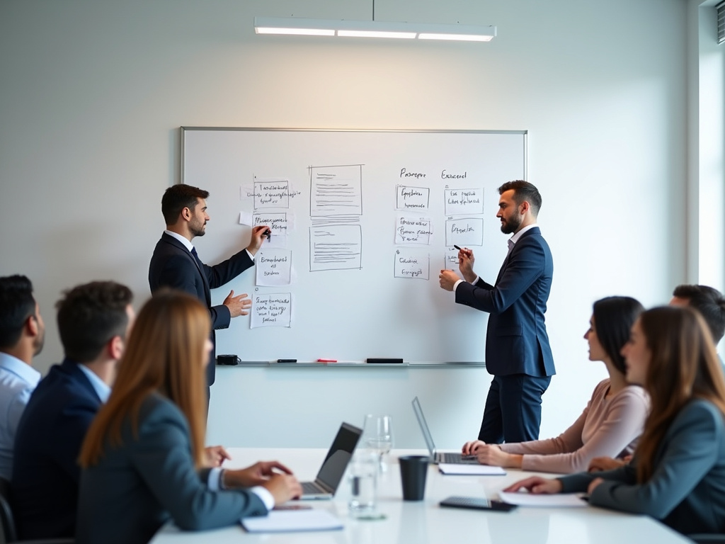 Office whiteboard meeting — SEO agency Davie FL