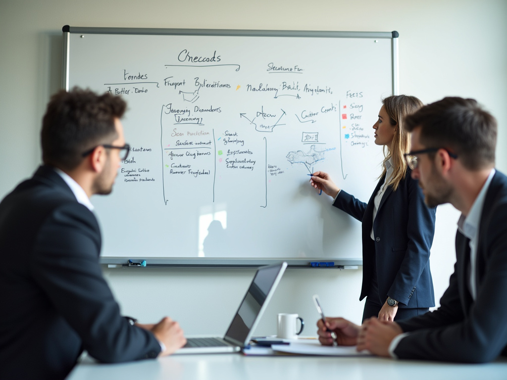 Office whiteboard meeting — SEO agency Davie FL