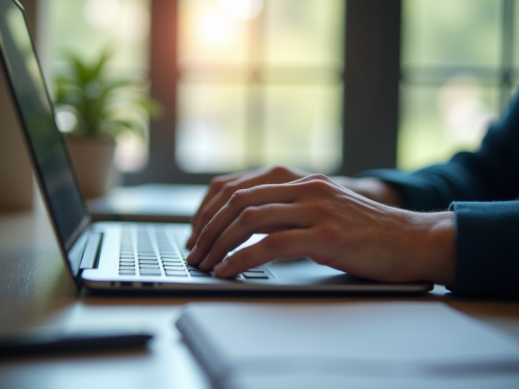 Person typing keyboard — Google AI Overviews SEO