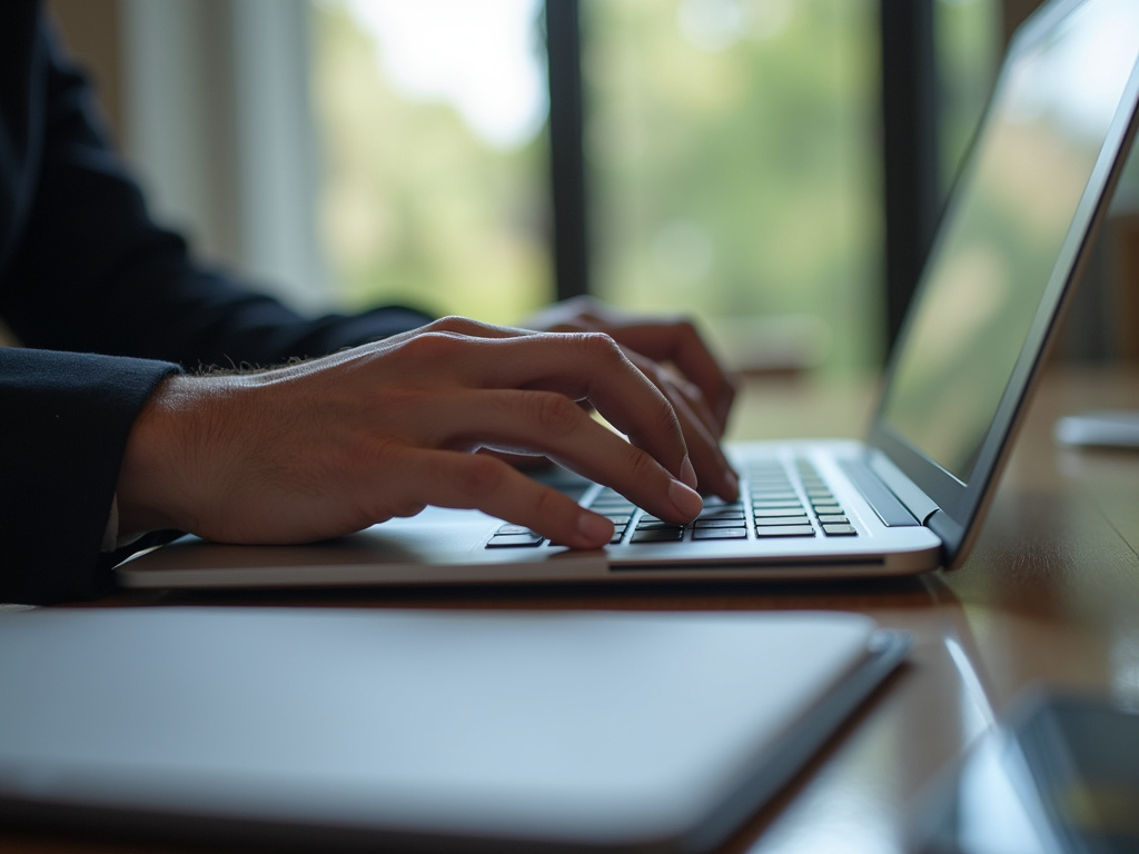 Person typing keyboard — Google AI Overviews SEO