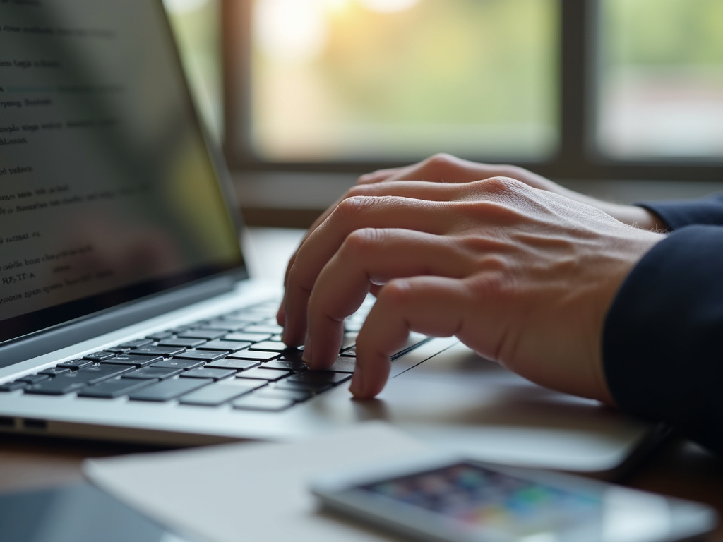 Person typing keyboard — Google AI Overviews SEO