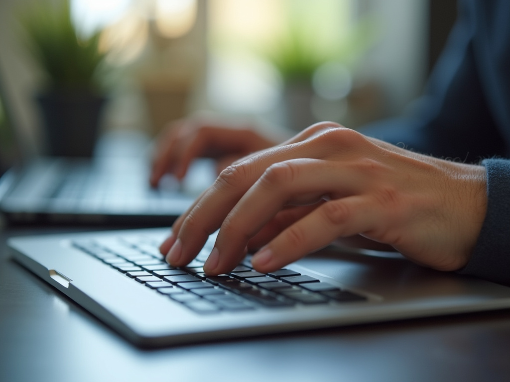Person typing keyboard — Google AI Overviews SEO