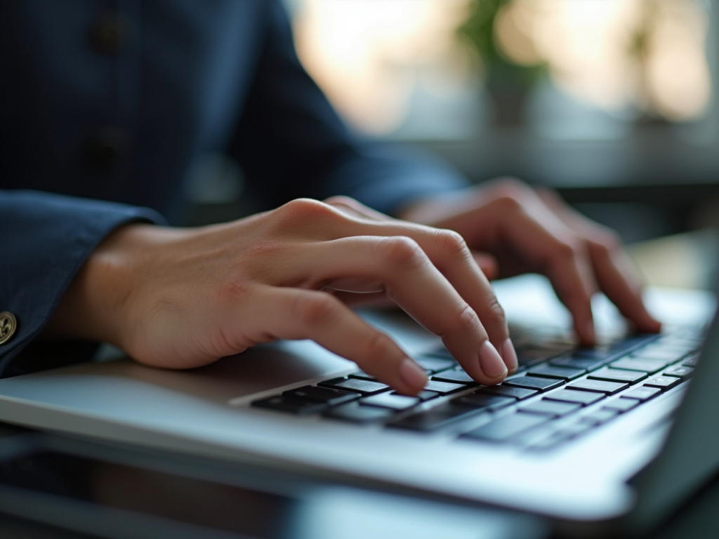 Person typing keyboard — Google AI Overviews SEO