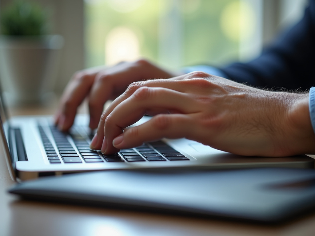 Person typing keyboard — Google AI Overviews SEO
