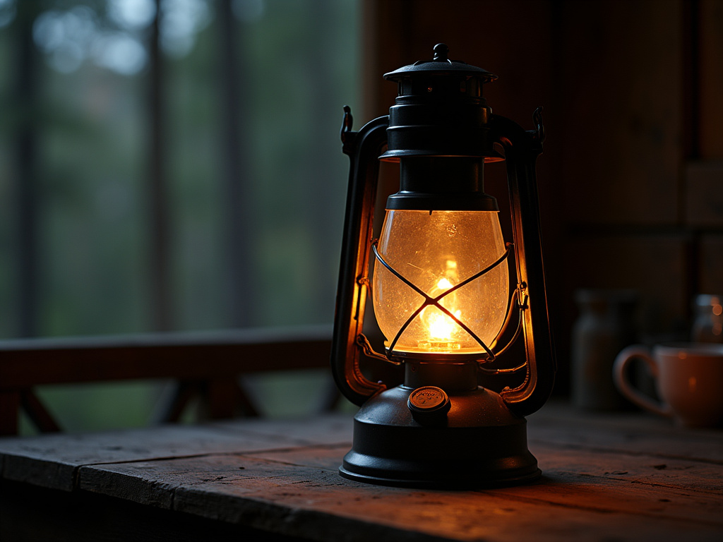 Remote cabin lantern — off-grid infrastructure lighting