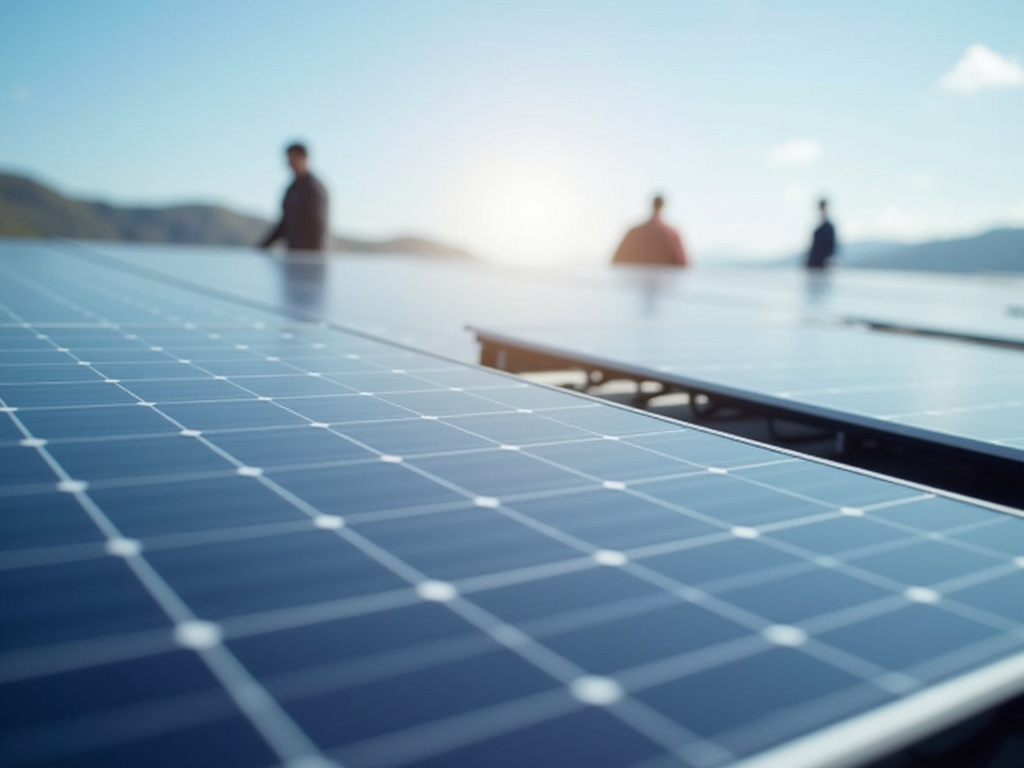 Rooftop solar panels โ off-grid infrastructure lighting
