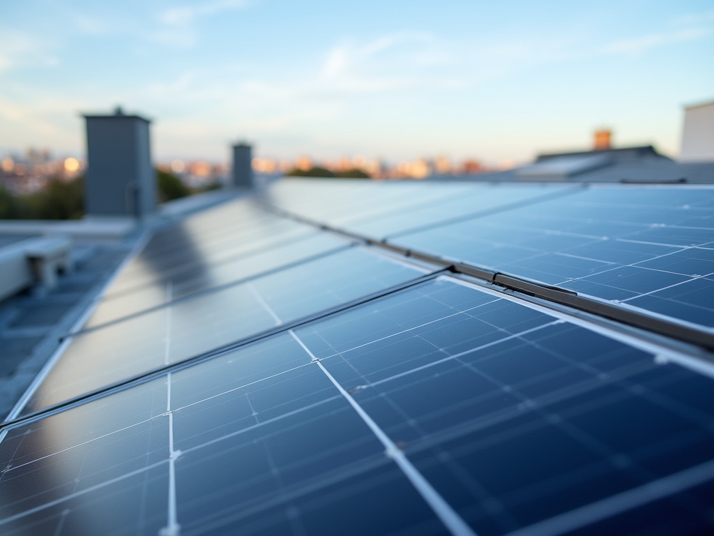 Rooftop solar panels — warehouse solar lighting