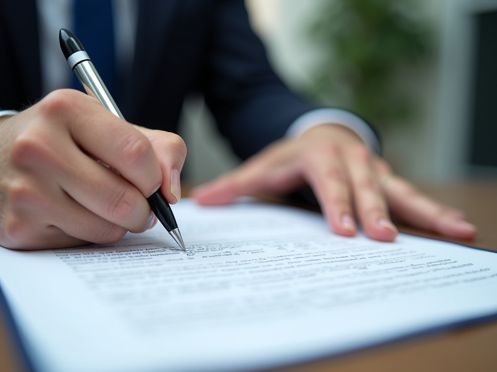 Signing a contract — Ohio title loans