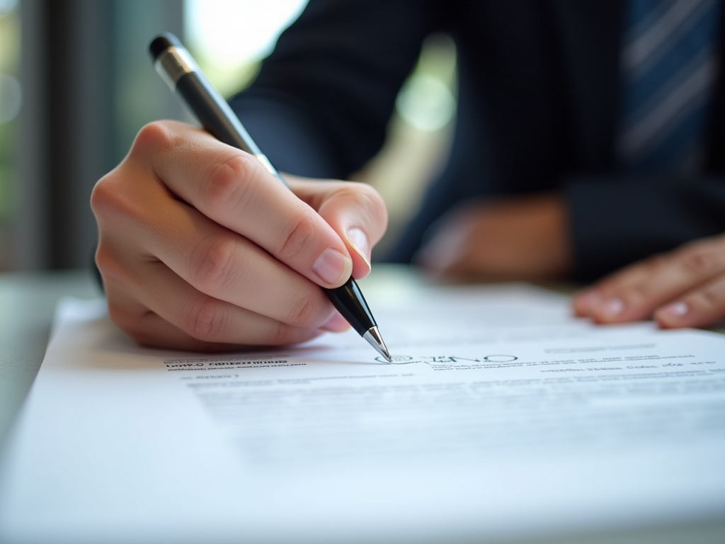 Signing paperwork — Tennessee title loans