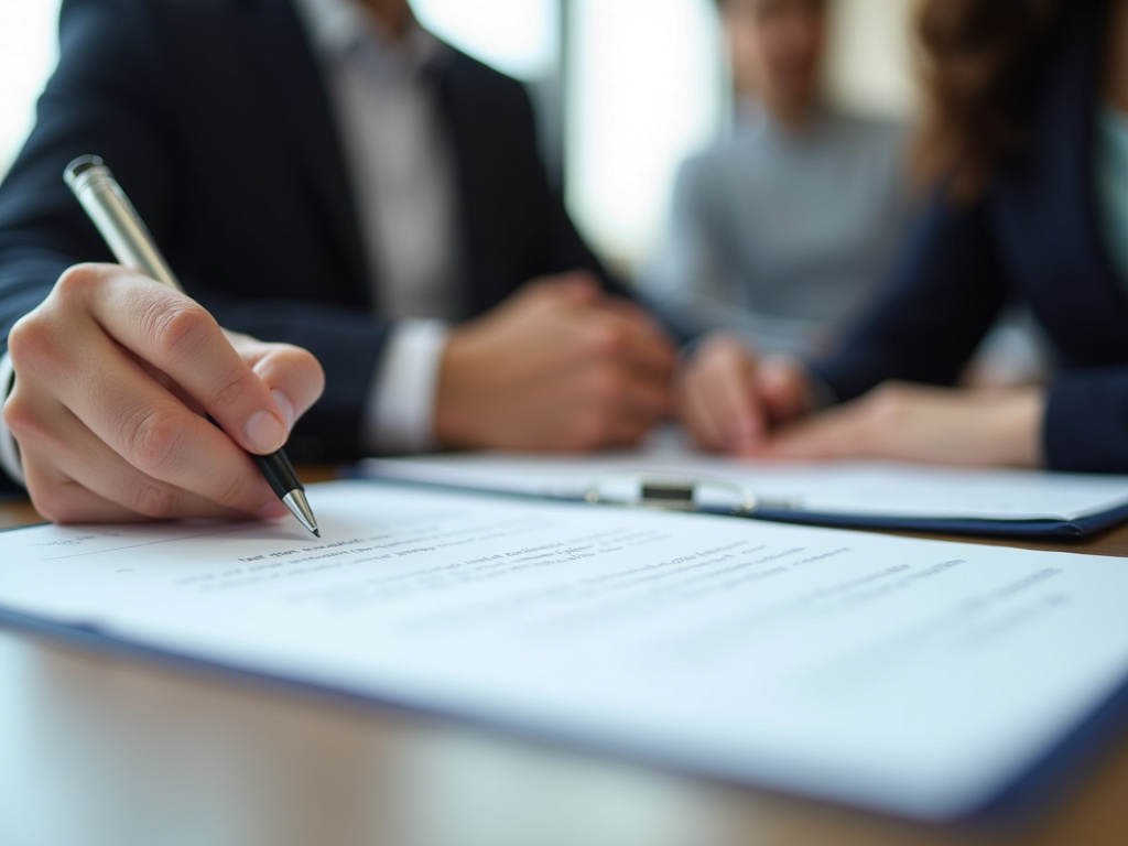 Signing paperwork — title loans new jersey