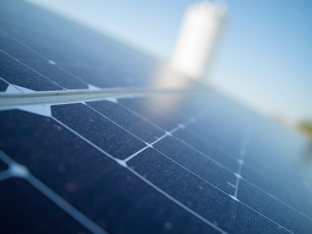 Solar panel closeup — all-in-one solar lights