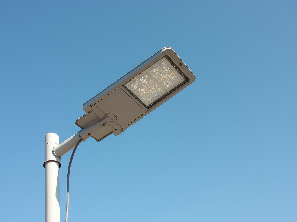 Solar streetlight pole — off-grid infrastructure lighting