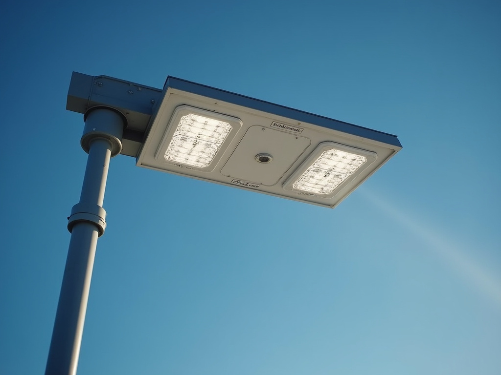 Solar streetlight pole — off-grid infrastructure lighting